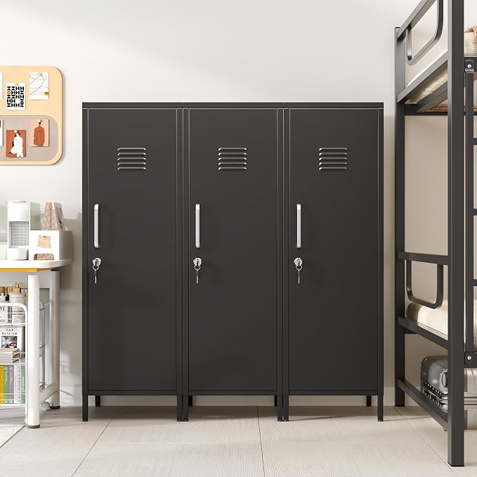 PAOFIN 47" Metal Storage Locker, Lockable Employees Metal Locker - Image 7