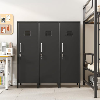 PAOFIN 47" Metal Storage Locker, Lockable Employees Metal Locker - Image 7