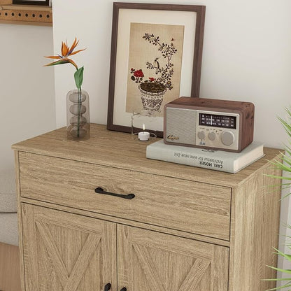 Panana Wooden Cabinet 1 Drawer and 2 Doors Storage Cupboard Coffee Bar - Image 5