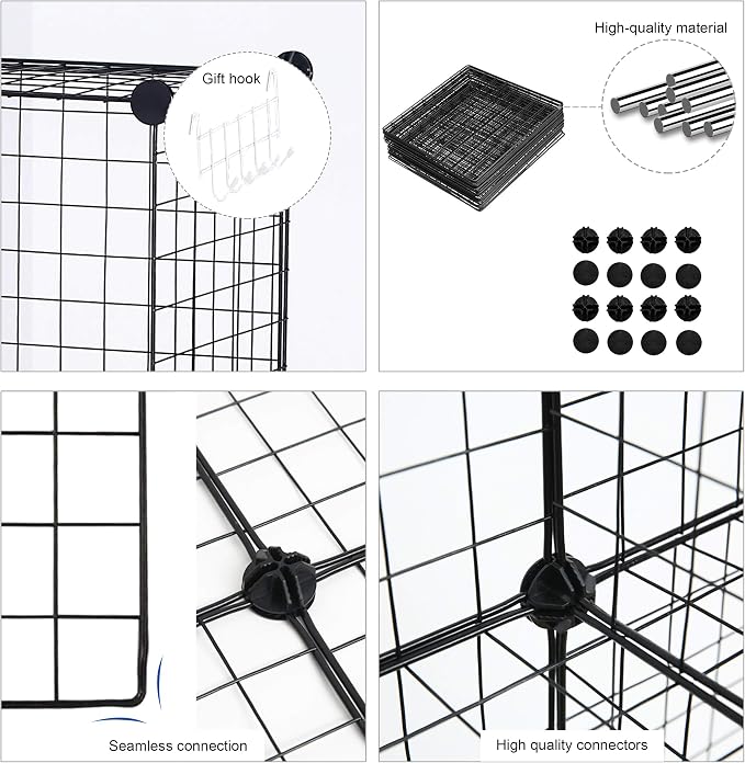C&AHOME Wire Cube Storage, 8-Cube Organizer Metal C Grids Storage, Storage Bins - Image 6