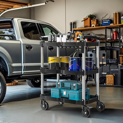DWVO 3-Tier Foldable Service Cart - Image 7