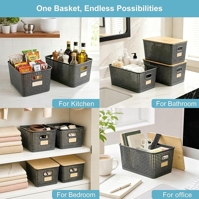 Bagnizer 2 Pack Tall Plastic Storage Bins - Image 5
