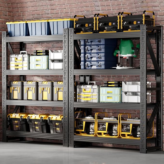 48" W Garage Shelving, 4-Tier Heavy Duty Storage Shelves Unit - Image 8