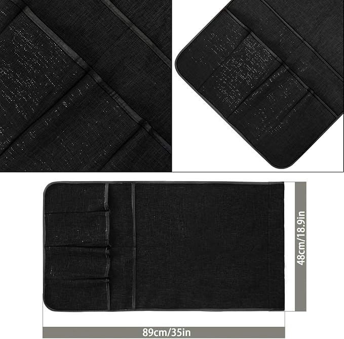 IPENNY Cotton Linen Sofa Couch Remote Control Holder Chair Armrest Caddy Pocket - Image 6