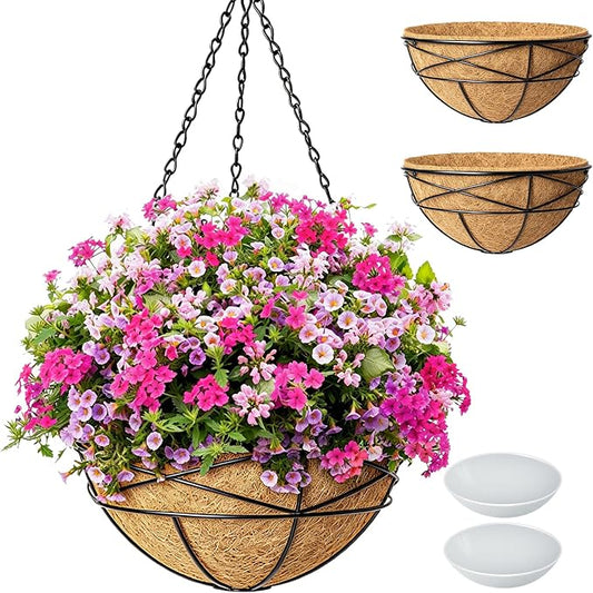 2 Pack 10 Inch Hanging Planters by KarlliuHOMEGARDEN