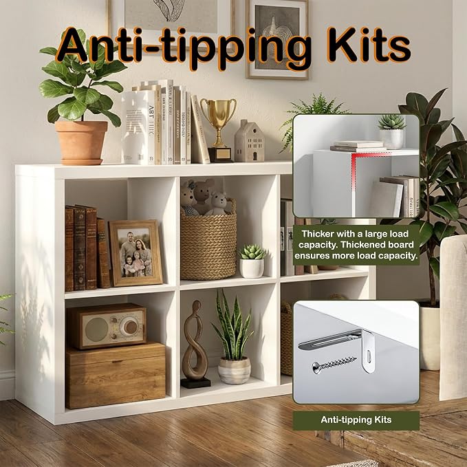 WannabeMyself【2026 Wooden Thick Frame】 6 Cube Storage Organizer - Image 5