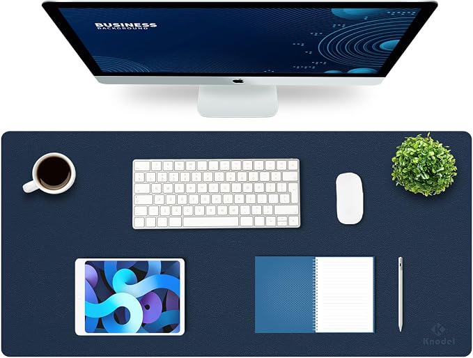 K KNODEL Large Office Leather Desk Mat, Mouse and Keyboard Pad, Computer and by K+KNODEL