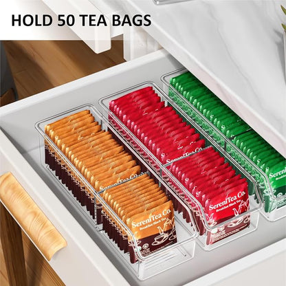 FUCDTEFC Tea Bag Organizer, Tea Bag Holder Box Storage Bin, Sugar Packet - Image 5