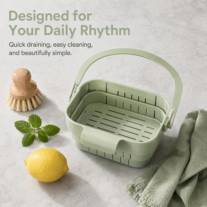 Foldable Hanging Sink Strainer Basket, Removable Food Catcher Drain Rack | - Image 3