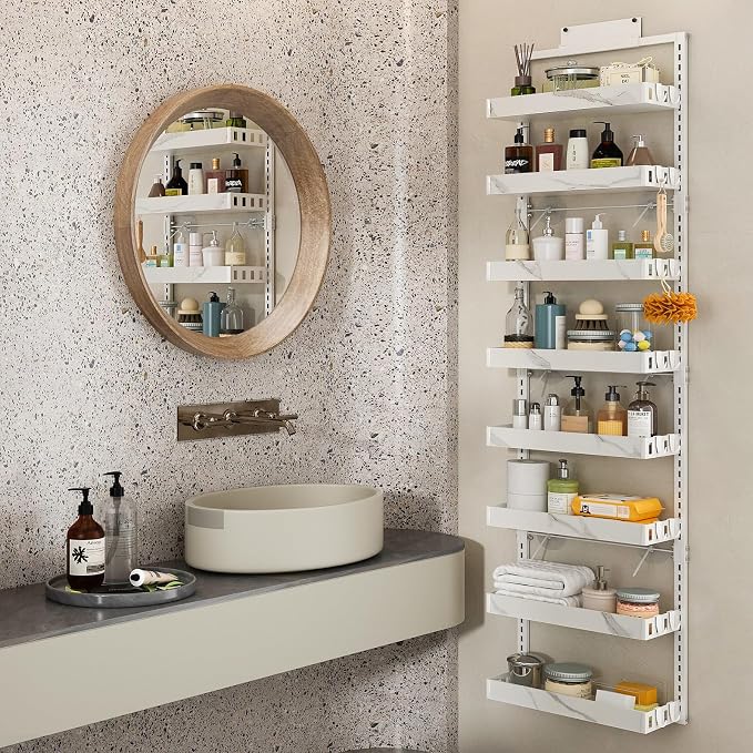 bukfen Over the Door Pantry Organizer, 8-Tier Adjustable Basket Kitchen Pantry - Image 6