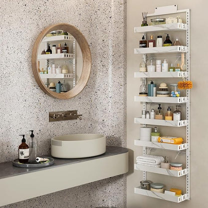 bukfen Over the Door Pantry Organizer, 8-Tier Adjustable Basket Kitchen Pantry - Image 6