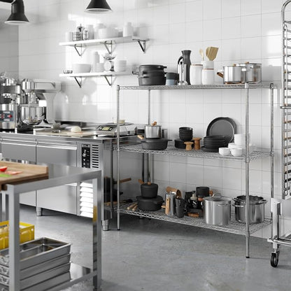 21" Deep x 54" Wide x 54" Height Wire Shelving Kit | 3-Tier | NSF Commercial - Image 7