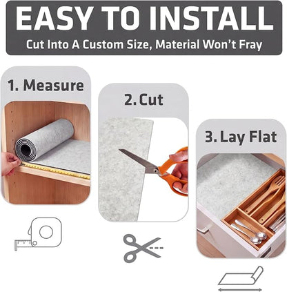 Drymate Premium Luxury Shelf & Drawer Liner, Thick Cushioned Fabric, - Image 4