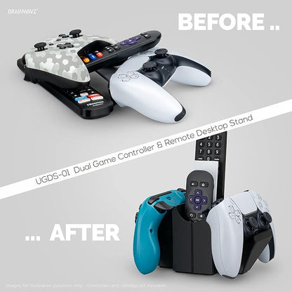 BRAINWAVZ Dual Game Controller & Storage Desktop Holder, Universal Design - Image 8
