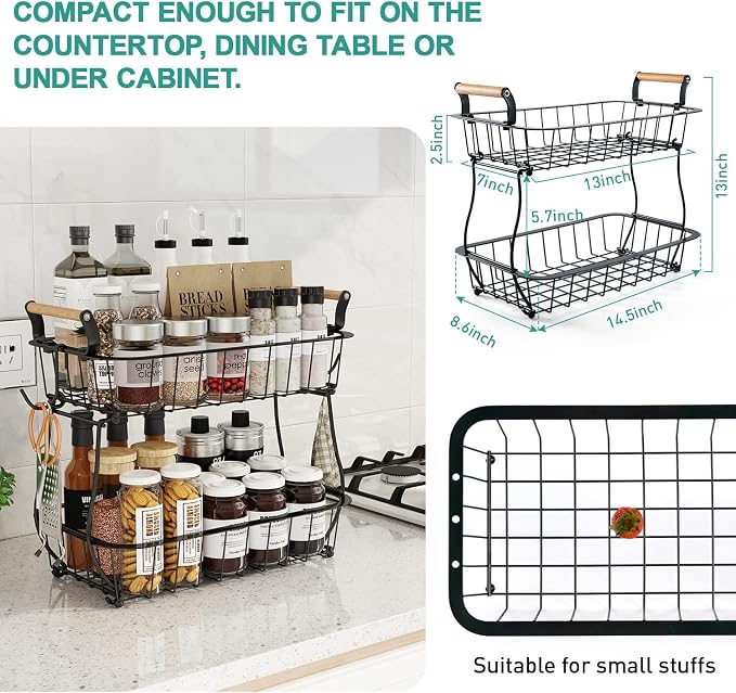 ANTOPY 2 Tier Fruit Basket - Image 6