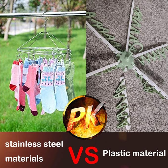 CenYouful 2 Pack Stainless Steel Round Hanging Drying Rack - Image 7