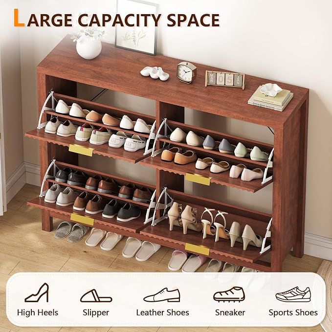 47" Fluted Shoe Cabinet Stoarge - Image 4
