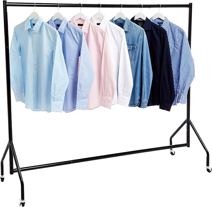 Amazon Basics Heavy Duty Portable Rolling Garment Rack, Hanging Clothes - Image 2