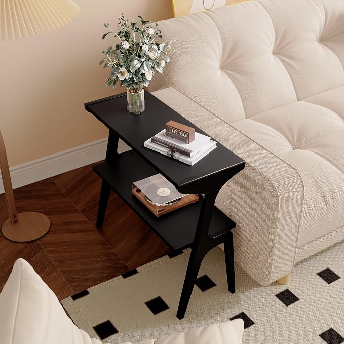 Solid Wood End Table, 2-Tier Side Table - Image 6