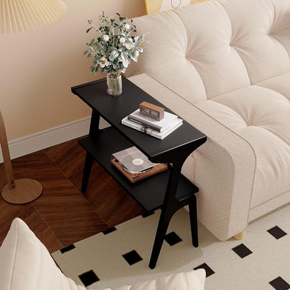 Solid Wood End Table, 2-Tier Side Table - Image 6