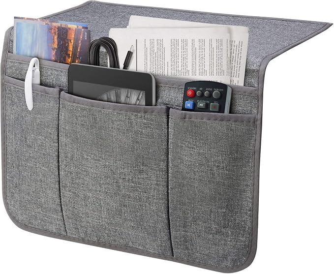 Bedside Caddy Bedside Storage Organizer Magazine Phone Tablet iPad Remote Holder by SYSOV