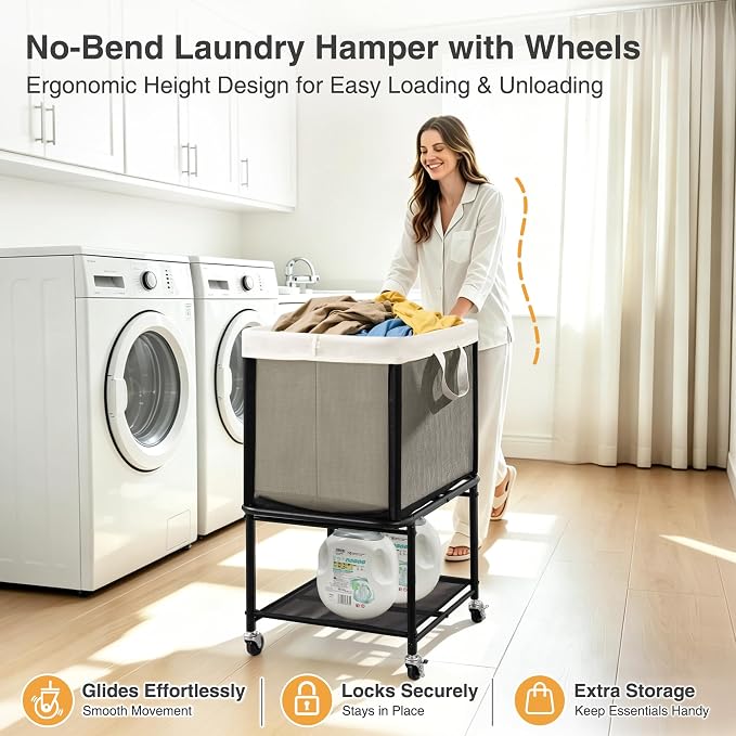 STO STO Rolling Laundry Hamper - Image 4