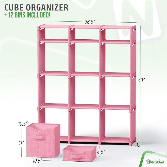 12 Cube Closet Organizers And Storage | Includes All Storage Cube Bins | Easy - Image 3