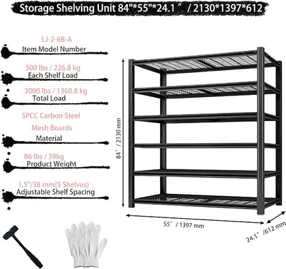 Standing Shelf Units Heavy Duty Storage Rack Industrial Wire Mesh Shelving - Image 2