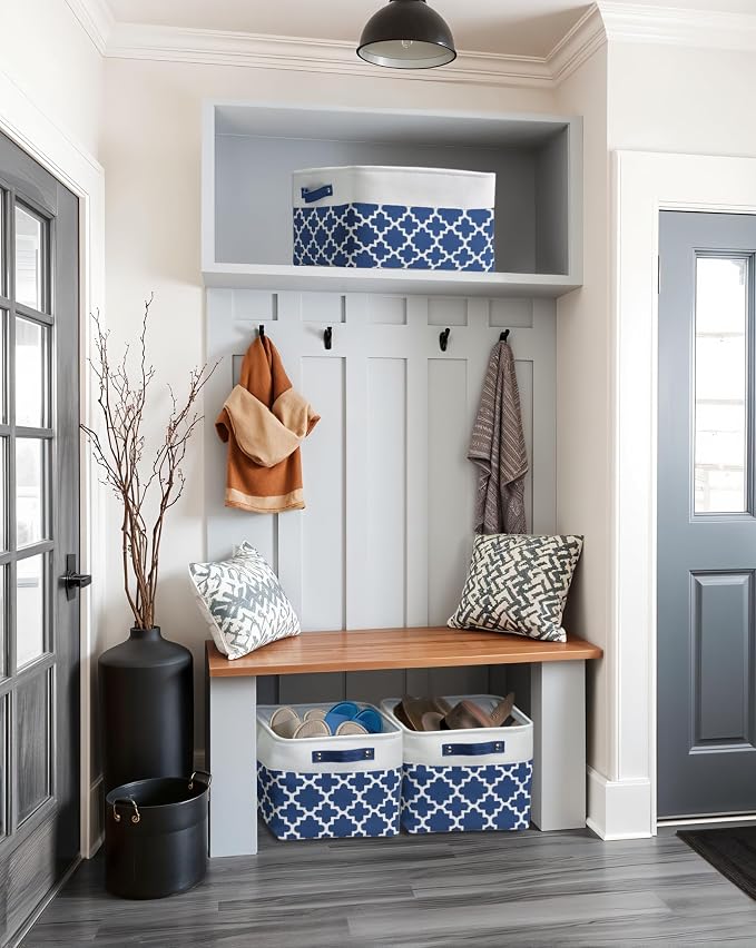 DECOMOMO Blue Storage Bins Fabric Storage Baskets - Image 6