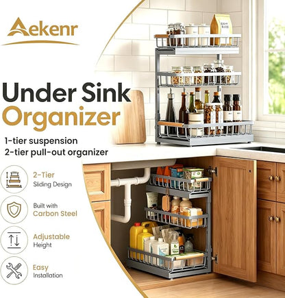 Under Sink Organizer and Storage - Image 2