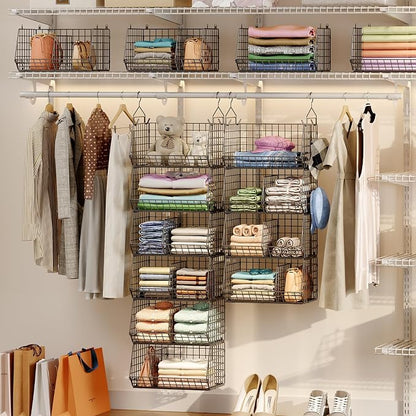 6 Tier Extra Large Hanging Storage Organizer, Hanging Closet Shelves - Image 2
