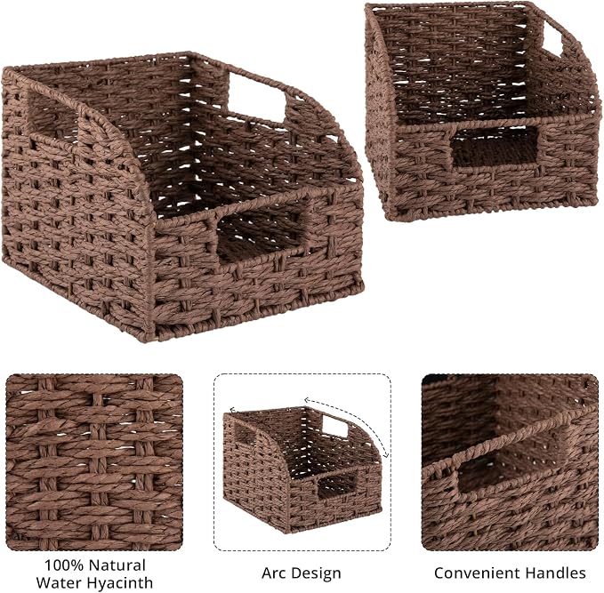 OIAHOMY Pantry Baskets for Organizing, Paper Rope Baskets - Image 6