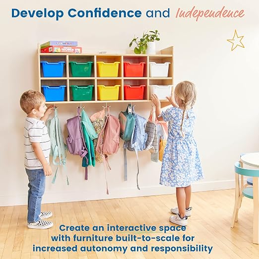 ECR4Kids 10-Section Hanging Coat Locker - Image 5