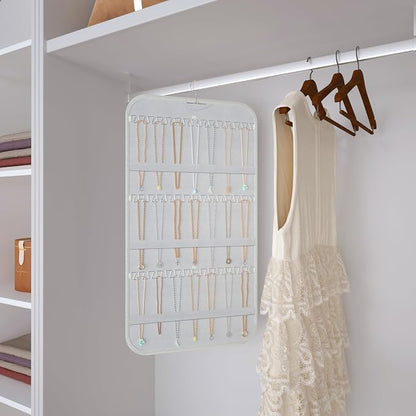 Hanging Jewelry Organizer Storage, 40 Pockets 36 Hooks Necklace Earring - Image 6