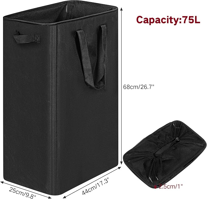 efluky Slim Laundry Basket, Narrow Laundry Hamper - Image 2