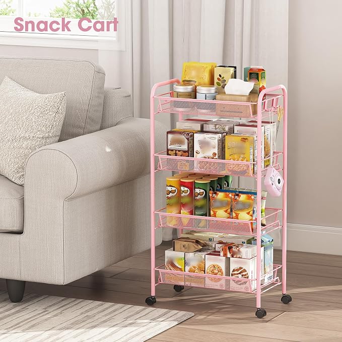 TOOLF 4 Tier Rolling Utility Cart - Image 7