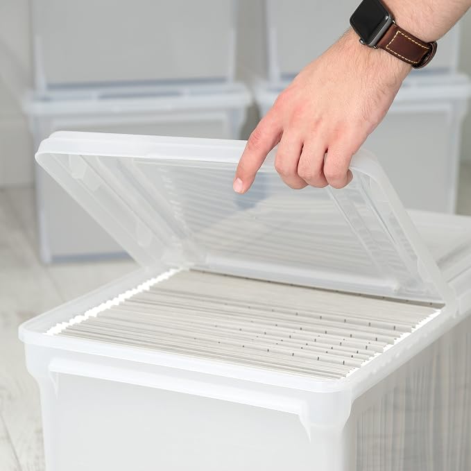 IRIS USA 5-Pack 44 Qt. Letter File Box - Image 6