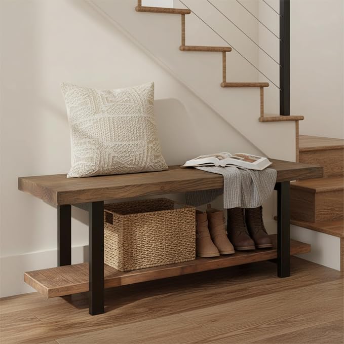Pomona Solid Wood Entryway Bench - Image 7