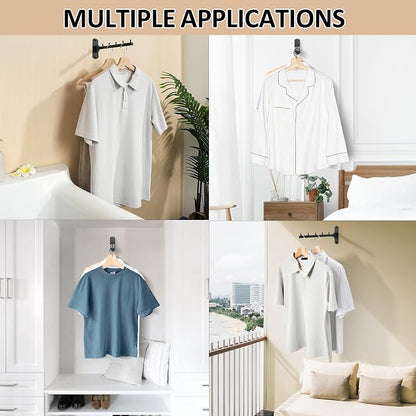 Mooche Swing Clothes Hanger Rack, Garment Racks Folding Clothes Bar Wall Mounted - Image 5