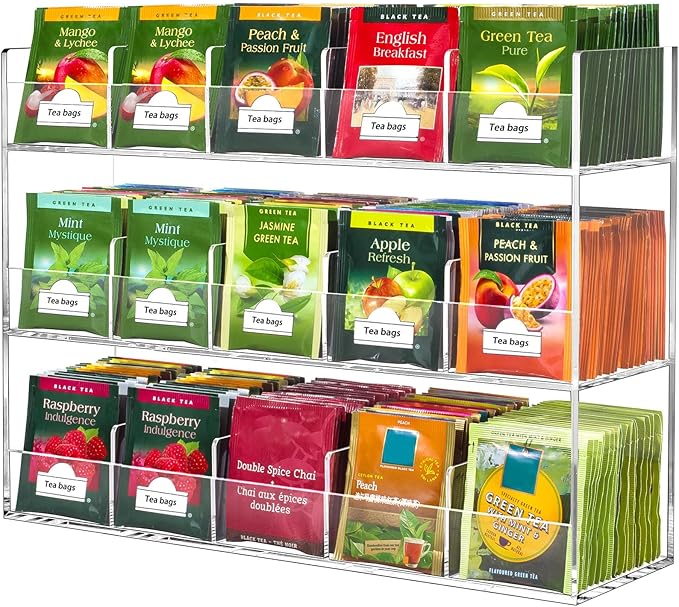 BEYGORM Acrylic Tea Bag Organizer by BEYGORM