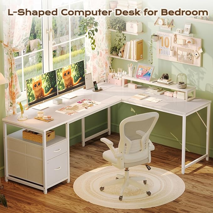PRAISUN 63 Inch L Shaped Desk - Image 3