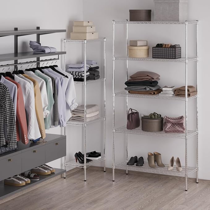 18" Deep x 42" Wide x 86" Height Wire Shelving Kit | 5-Tier | NSF Commercial - Image 5