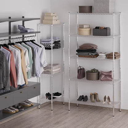 18" Deep x 42" Wide x 86" Height Wire Shelving Kit | 5-Tier | NSF Commercial - Image 5