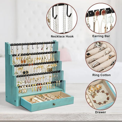 Pinzoveco Earring Organizer, 5 Layer Earring Holder Organizer - Image 5