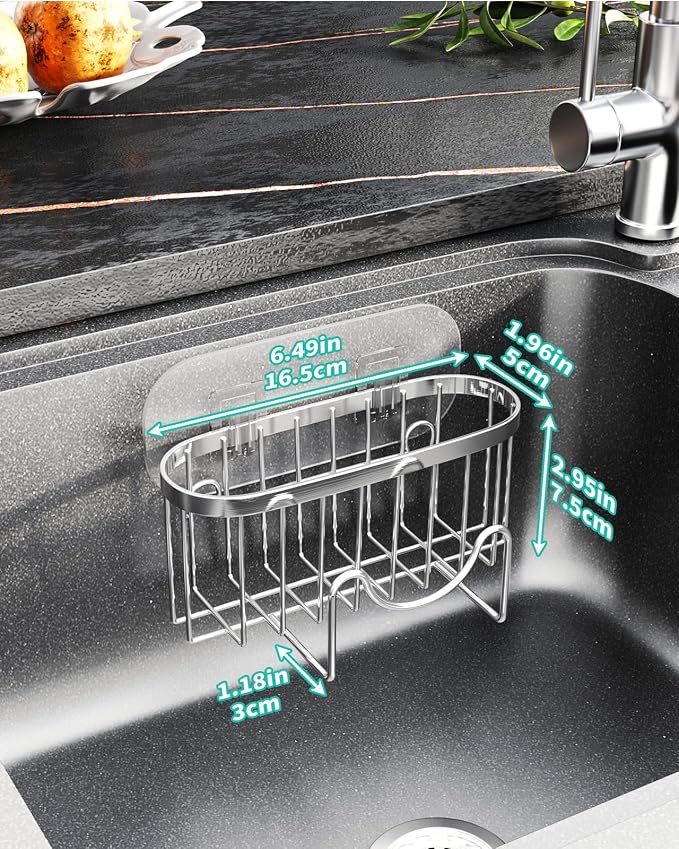 HapiRm Multifunctional Adhesive Kitchen Sink Organizer - Image 7