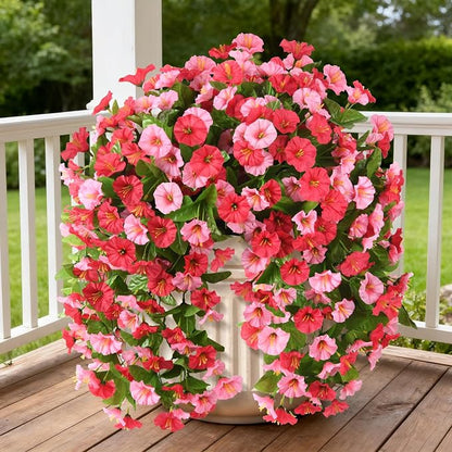 INQCMY Artificial Flowers for Outdoor Spring Summer Decoration Faux Silk by INQCMYPlantRack