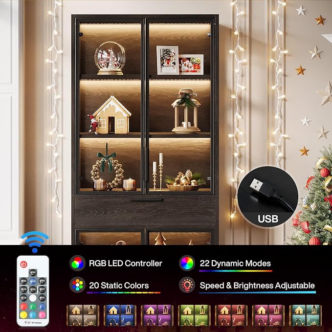 Tribesigns 71-inch Tall Display Cabinet - Image 6
