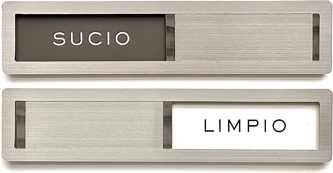 Dishwasher Magnet Clean Dirty Sign, Limpio Sucio, Kubik Letters Premium by KubikLetters