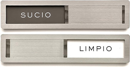 Dishwasher Magnet Clean Dirty Sign, Limpio Sucio, Kubik Letters Premium by KubikLetters