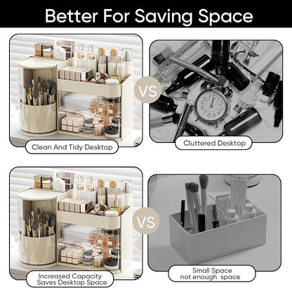 Makeup Organizer, Rotating Cosmetic Storage Organizer - Image 6